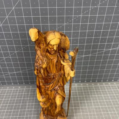 SHEPPARD Hand Carved Olive Wood Sculpture Made in Bethlehem 