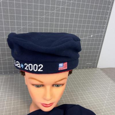(2) Roots 2002 Olympic Beret with 6 Olympic Pins