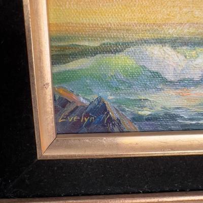 Sea Scape SMALL! By Evelyn N. Oil on Board 