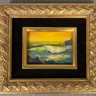 Sea Scape SMALL! By Evelyn N. Oil on Board 