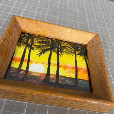 Water Color Tropical, Framed Wood