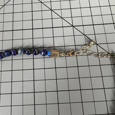 DTR by Jay King Choker Lapis Lazuli Graduated Stones .925 Clasp 19" 