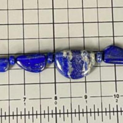 DTR by Jay King Choker Lapis Lazuli Graduated Stones .925 Clasp 19" 