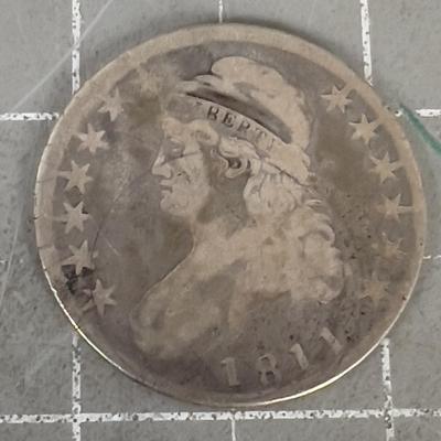 1811 Fifty Cent Capped Bust Silver HALF DOLLAR