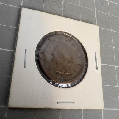 1849 Large Cent US COIN Copper