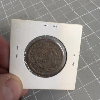 1849 Large Cent US COIN Copper