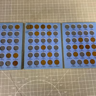 Lincoln Head Cent Collection Partial Book 