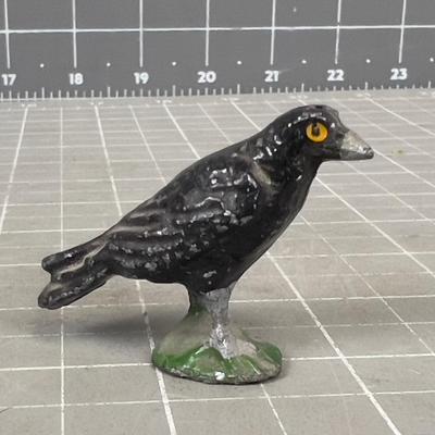 Antique LEAD CROW Small