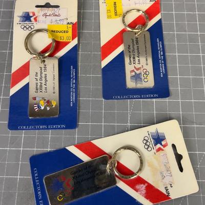 (3) Los Angels 1984 OLYMPIC Key Chains 
