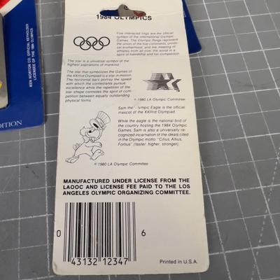 (3) Los Angels 1984 OLYMPIC Key Chains 