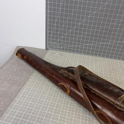 Antique Shot Gun Scabbard or Rifle Case, Leather 