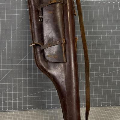 Antique Shot Gun Scabbard or Rifle Case, Leather 