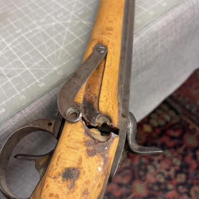 Antique Fint Lock Riffle / Shot Gun WALL HANGER 