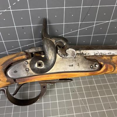 Antique Fint Lock Riffle / Shot Gun WALL HANGER 