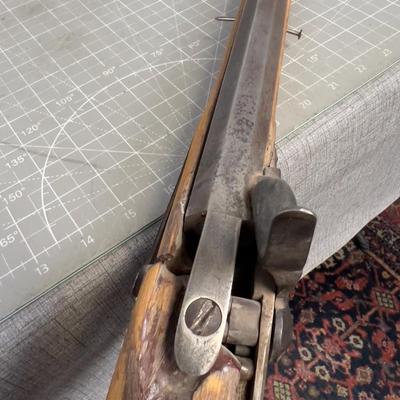 Antique Fint Lock Riffle / Shot Gun WALL HANGER 