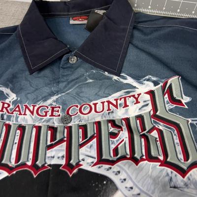 2 HAWAIIAN Orange County Chopper Men's Button Down