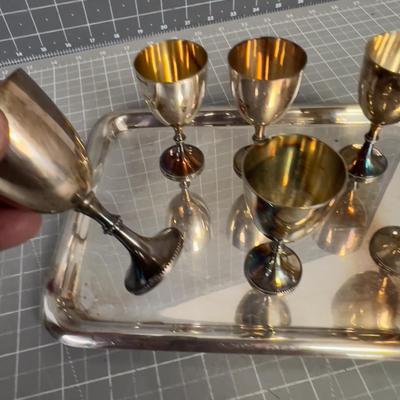 Silver Plated Cordial Set (6) 