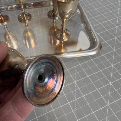 Silver Plated Cordial Set (6) 
