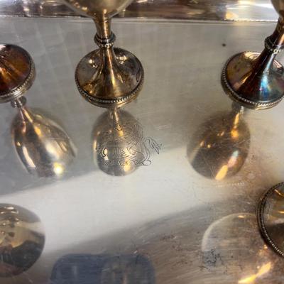 Silver Plated Cordial Set (6) 