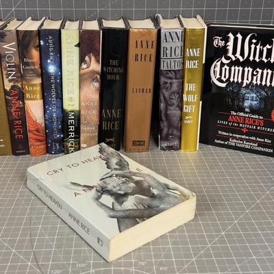 Large Collection of ANN RICE Hard Back Books 