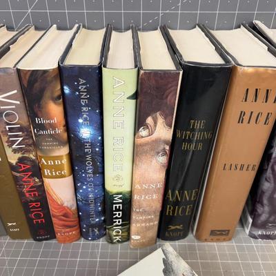 Large Collection of ANN RICE Hard Back Books 