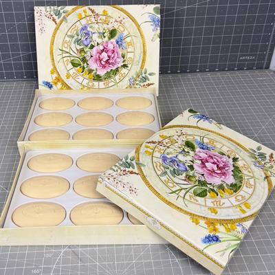 Hand Made (2) Boxes of Florentine Soap 