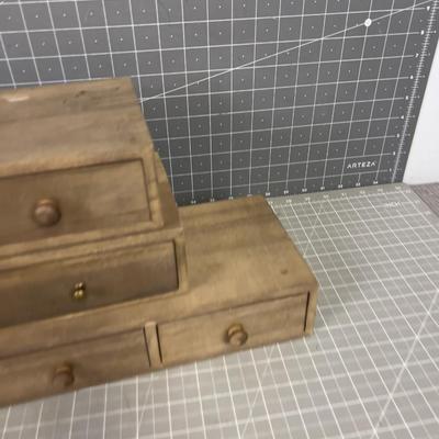 Mini Drawer Set Taupe Tone Wood 