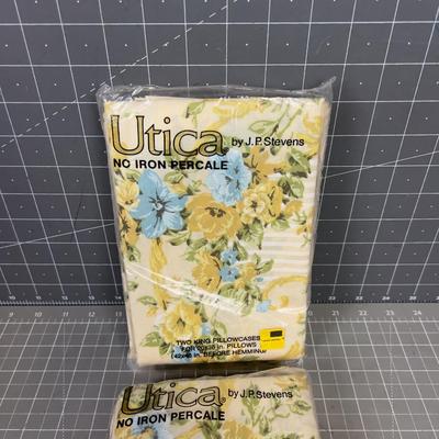 2 Set of 2 King Size Pillow Case, NEW Vintage