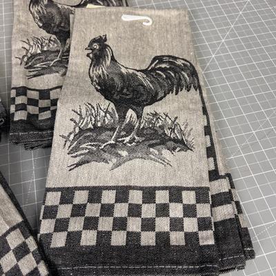 4 Sets of 2 NEW Kitchen Rooster 8 Total, GRAY 