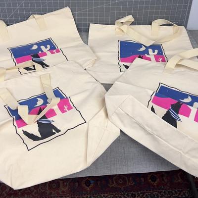 Canvas Totes, NEW Coyote Howling at the Moon