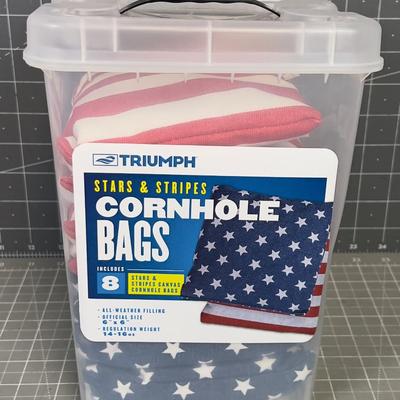 Stars & Stripes CORN HOLE BEAN BAGS NEW 