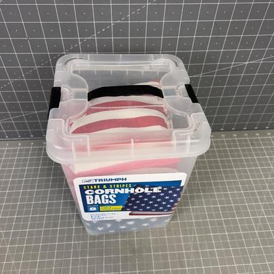 Stars & Stripes CORN HOLE BEAN BAGS NEW 