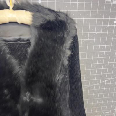 Lisa International Petite Faux Fur  Black 