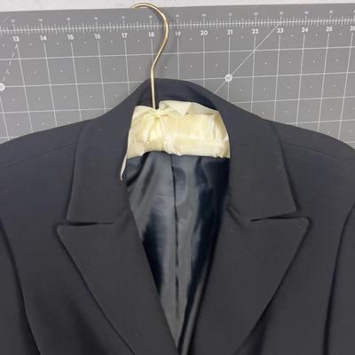 Black Suit Jacket with Sparkle Button 