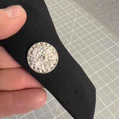 Black Suit Jacket with Sparkle Button 