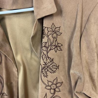 (2) Susan Graver Suit Jackets, Embroidered 
