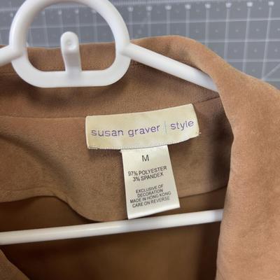 (2) Susan Graver Suit Jackets, Embroidered 