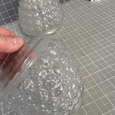 2   Vintage Light Slip Shades GLASS 