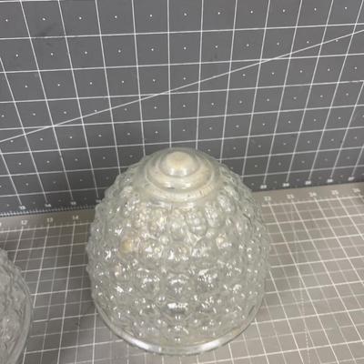 2   Vintage Light Slip Shades GLASS 