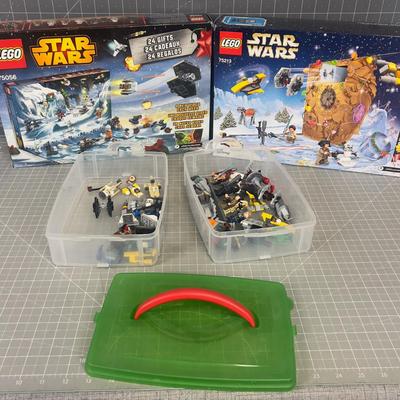 Star Wars ADVENT Calendar Empty PLUS Bin of Toys that goes with it. 