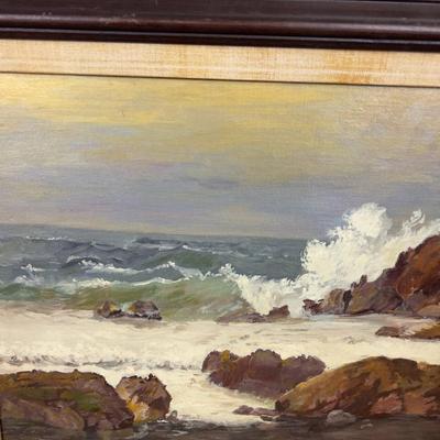 Ocean Scape Oil on Board