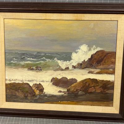 Ocean Scape Oil on Board