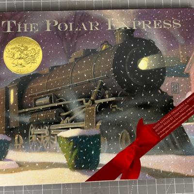 Polar Express Book, Signed and Personalized With Gold Ornament