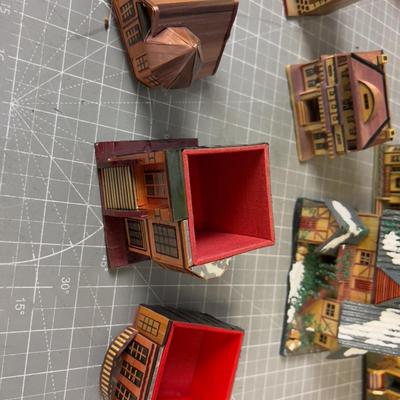 (12) Absolutely Fabulous Hand Painted Detailed Straw like Village