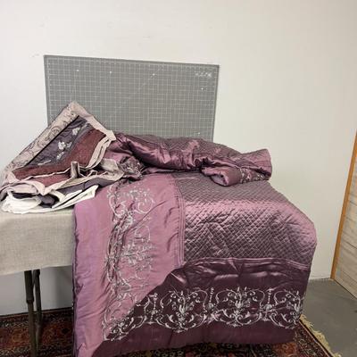 Satin Comforter, Skirt and 2 King Shams 