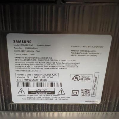 Samsung 65" Flat Screen TV Televisi9on 