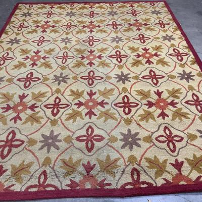 Large Area Rug 8' x 10' Leaf Pattern 