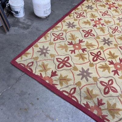 Large Area Rug 8' x 10' Leaf Pattern 