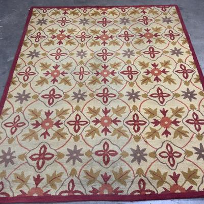 Large Area Rug 8' x 10' Leaf Pattern 