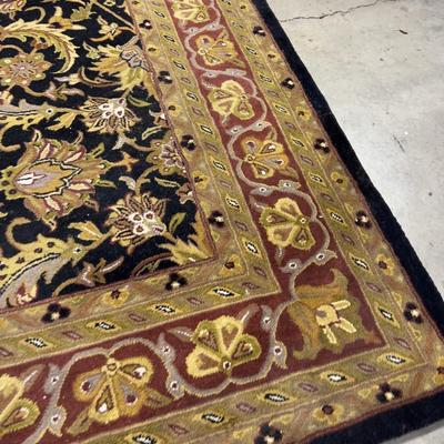 Large Area Rug 8' x 11' Black and Red 